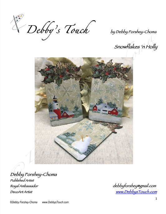 Snowflakes n’ Holly Packet by Debby Forshey-Choma
