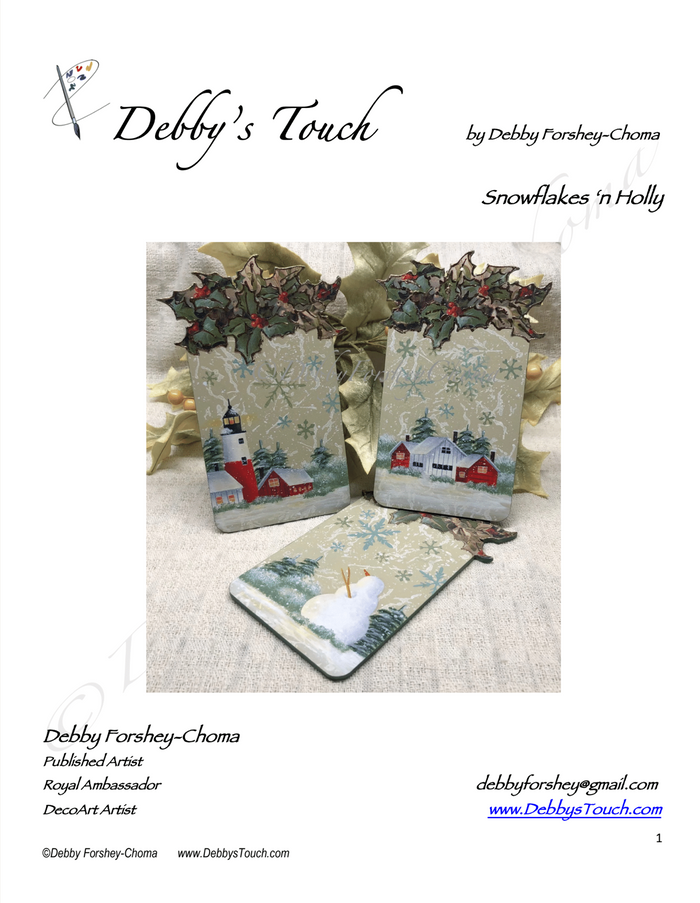 Snowflakes n’ Holly Packet by Debby Forshey-Choma